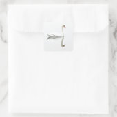 Swan Vierkante Sticker (Tas)