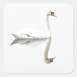 Swan Vierkante Sticker