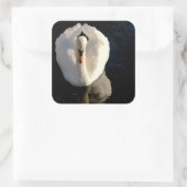Swan Vierkante Sticker (Tas)