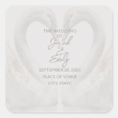 Swan Wedding Custom Text Sticker (Voorkant)
