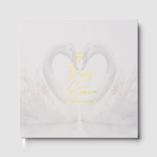 Swan Wedding Folie gastenboek (Voorkant)