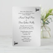 Swan Wedding Invitation 5"x 7" Kaart (Staand voorkant)