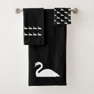 Swane Bad Zwart-wit handdoekset Handdoek