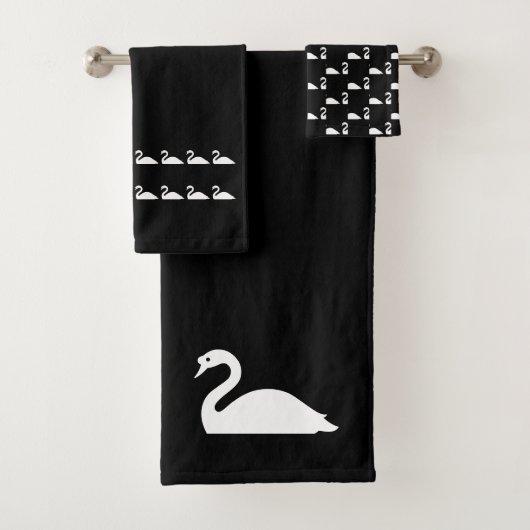 Swane Bad Zwart-wit handdoekset Handdoek (Insitu)