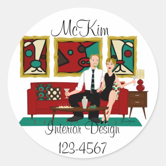 Swank Digs Ronde Sticker (Voorkant)