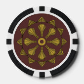 Swanky Art Deco in het rood Poker Chips (Voorkant)