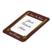 Swanky Art Deco in Red Save-the-Date Magnet Magneet (Linkerzijde)