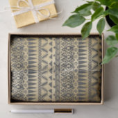 Swanky Faux Gold en Black Hand Drawn Aztec Tissuepapier (Geschenk)
