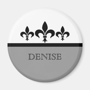 Swanky Fleur De Lis Magnet gris