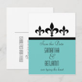 Swanky Fleur De Lis sparen het Briefkaart van de D (Voorkant / Achterkant)