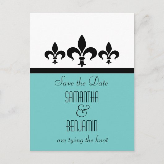 Swanky Fleur De Lis sparen het Briefkaart van de D (Voorkant)