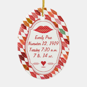 Swanky Hipster Baby Girl Retro Lil Lady Keramisch Ornament