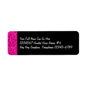 Swanky Hot Pink Leopard Print & Black Etiket