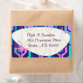 Swanky Pattern Fun Retro Luxe Art Design Etiket (Insitu)
