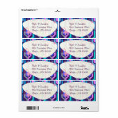 Swanky Pattern Fun Retro Luxe Art Design Etiket (Full Sheet)