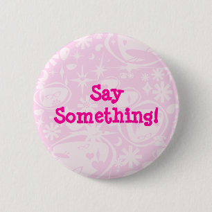 Swanky Retro Pink Ronde Button 5,7 Cm