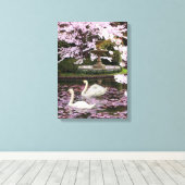 Swans Canvas Afdruk (Insitu (Houten vloer))