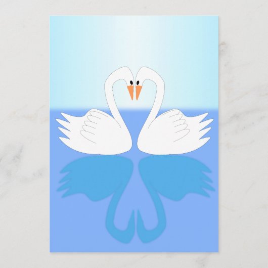 Swans Design Wedding Menu (Achterkant)