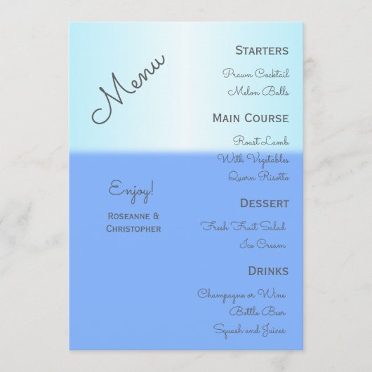 Swans Design Wedding Menu (Voorkant)