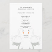 Swans Design Wedding Menu (Achterkant)