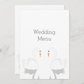Swans Design Wedding Menu (Voorkant / Achterkant)