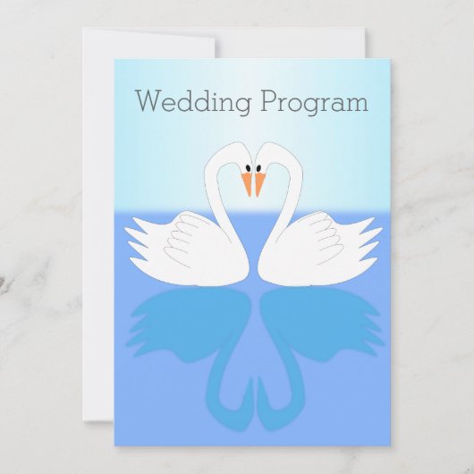 Swans Design Wedding Program (Voorkant)