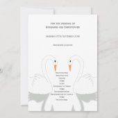 Swans Design Wedding Program (Achterkant)