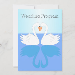 Swans Design Wedding Programme