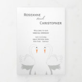 Swans Design Wedding Programme (Page de couverture)