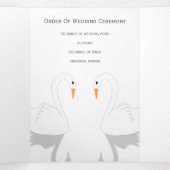Swans Design Wedding Programme (Intérieur au milieu)