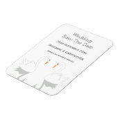 Swans Design Wedding Sla de datum op Magneet (Linkerzijde)