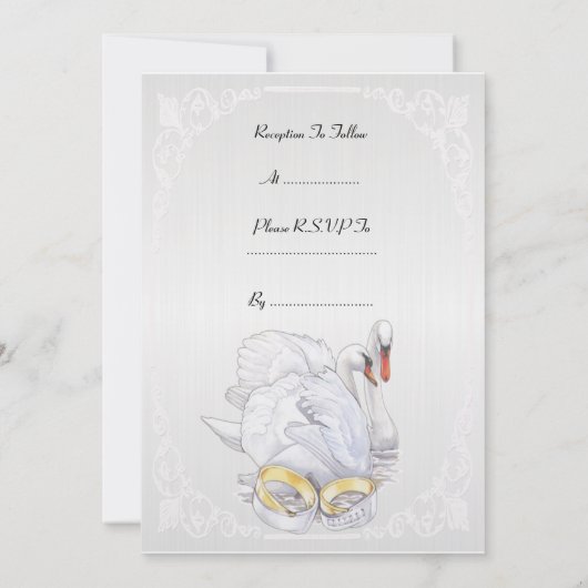 Swans - Faire-part de mariage (Dos)