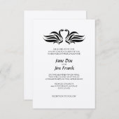 Swans Formal Wedding Uitnodiging (Voorkant / Achterkant)