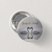 Swans in Love ~ Button (Voorkant /achterkant)