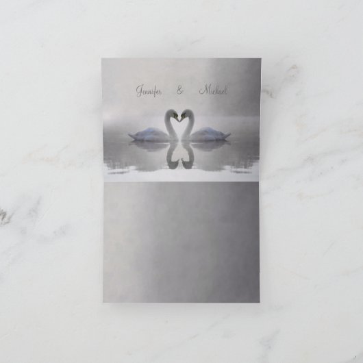 Swans in Love ~ Carte / Invitations (Intérieur)