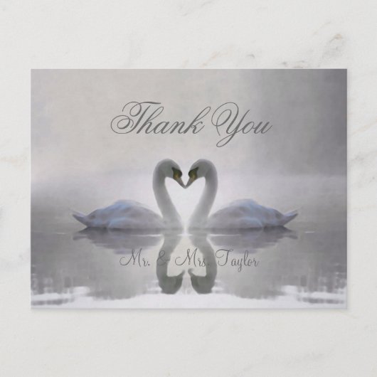 Swans in Love ~ Carte postale / Invitations (Devant)