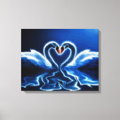 Swans in Love Wrapped Canvas (Voorkant)