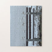 Swans, lac et un banc - puzzle (Vertical)