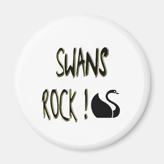 Swans Rock ! Magnet (Devant)