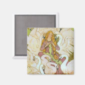 Swans sauvages Conte de fées Magnet d'art (Recto/Verso)