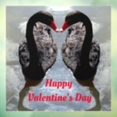 Swans Valentine Day Window Cling Raamsticker (Vel 3)