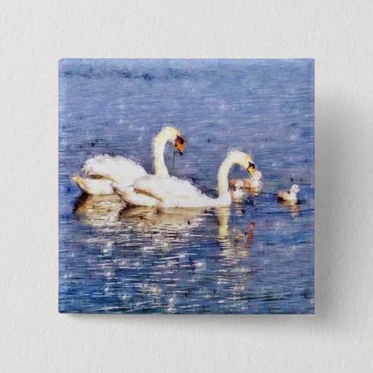 SWANS VIERKANTE BUTTON 5,1 CM (Voorkant)