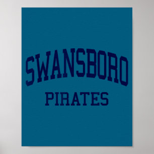 Swansboro middelbare school hs swansboro nc retro poster