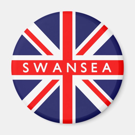 Swansea UK Flag Magneet (Voorkant)