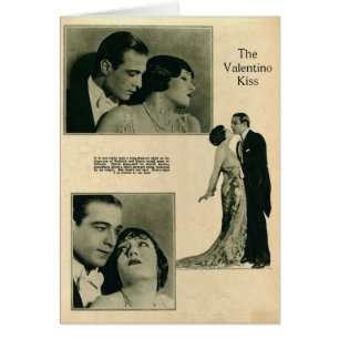 Swanson, Valentino 1922 Carte vintage de portrait