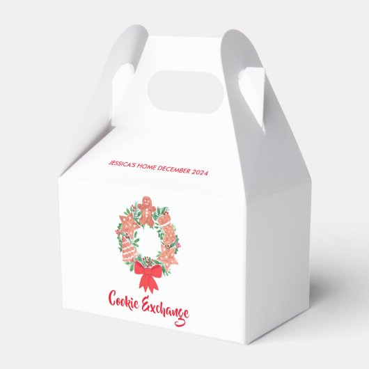 Swap voor kerstfeestdagen Koekkeruitwisseling Bedankdoosjes (Voorkant Zijde)