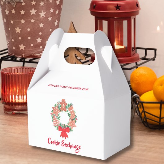 Swap voor kerstfeestdagen Koekkeruitwisseling Bedankdoosjes