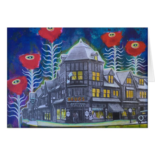 Swarthmore du centre avec des pavots inclut (Devant horizontal)