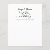 Swash Font Calligraphy Wedding Details Enclosure (Achterkant)