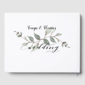 Swash Font Calligraphy Wedding Gastenboek (Achterkant)